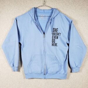 Mean Girls Burn Book‎ Hoodie Light Blue You're Like Really Pretty Graphic Large